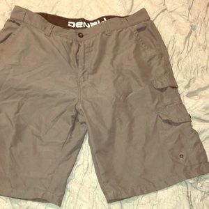 Grey cargo shorts